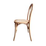 Scaun de evenimente Provence din lemn masiv cu design rustic elegant, pentru nunți în aer liber și restaurante - lateral