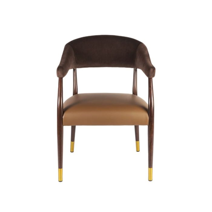 Scaun de evenimente Aurora din aluminiu, design elegant cu aspect de lemn pentru săli de nuntă - fata