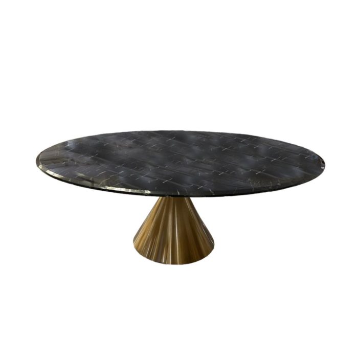 Masă Cone Marble 180 din compozit marmură, cu design elegant, ideală pentru evenimente și restaurante